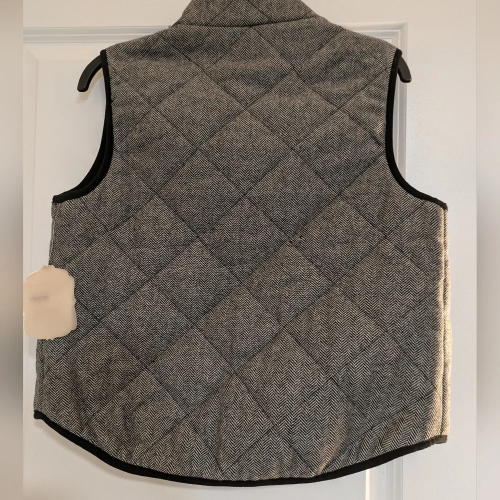 NWT Altar’d State Quilted Herringbone Wool Vest Fall Winter Cozy Warm Sz. Small - Picture 2 of 11